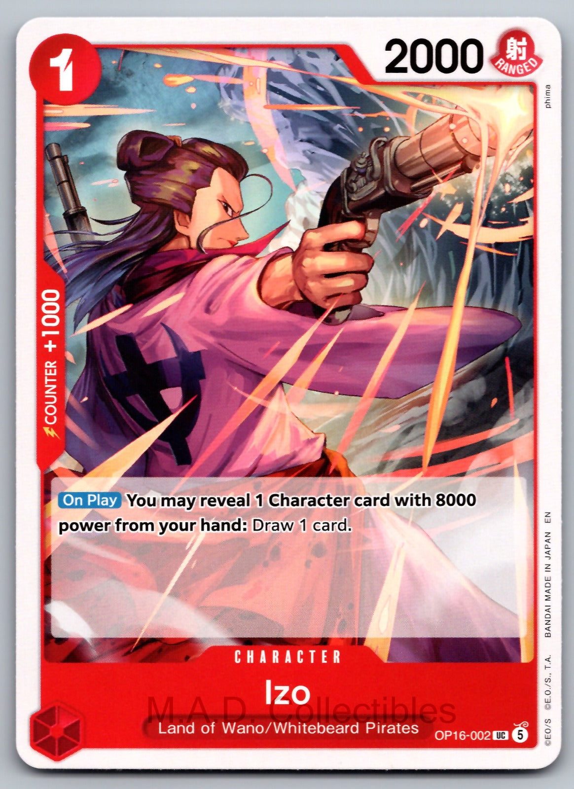 Izo UC The Time of Battle OP16-002 NM