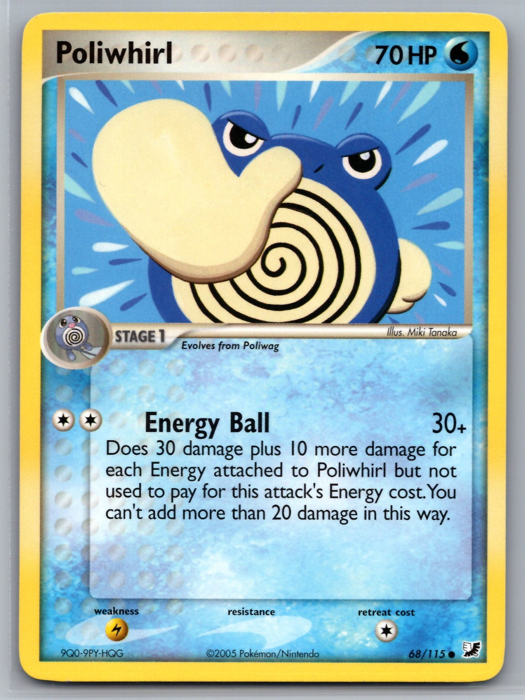 Poliwhirl Common EX Unseen Forces 68/115 NM