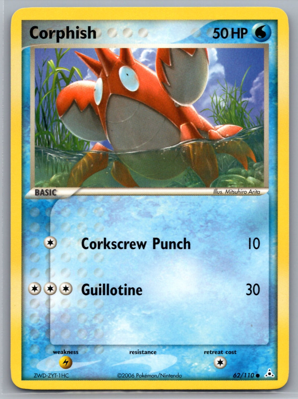Corphish Common EX Holon Phantoms 62/110 NM