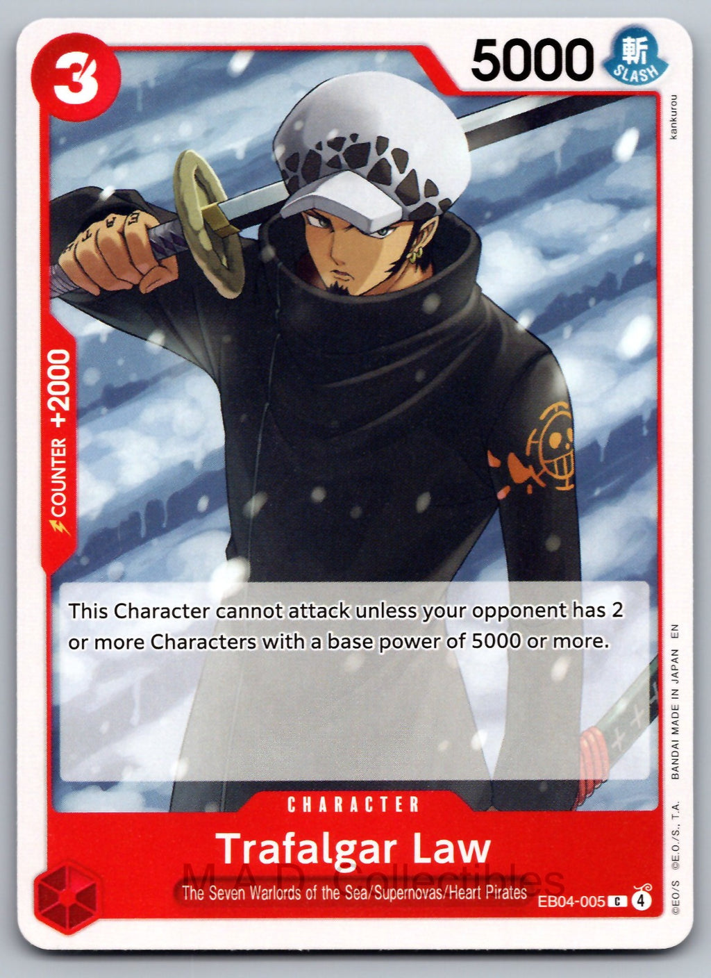 Trafalgar Law C Adventure on Kami's Island Cards EB04-005 NM