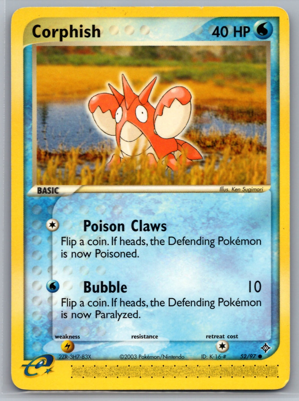 Corphish Common EX Dragon 52/97 NM