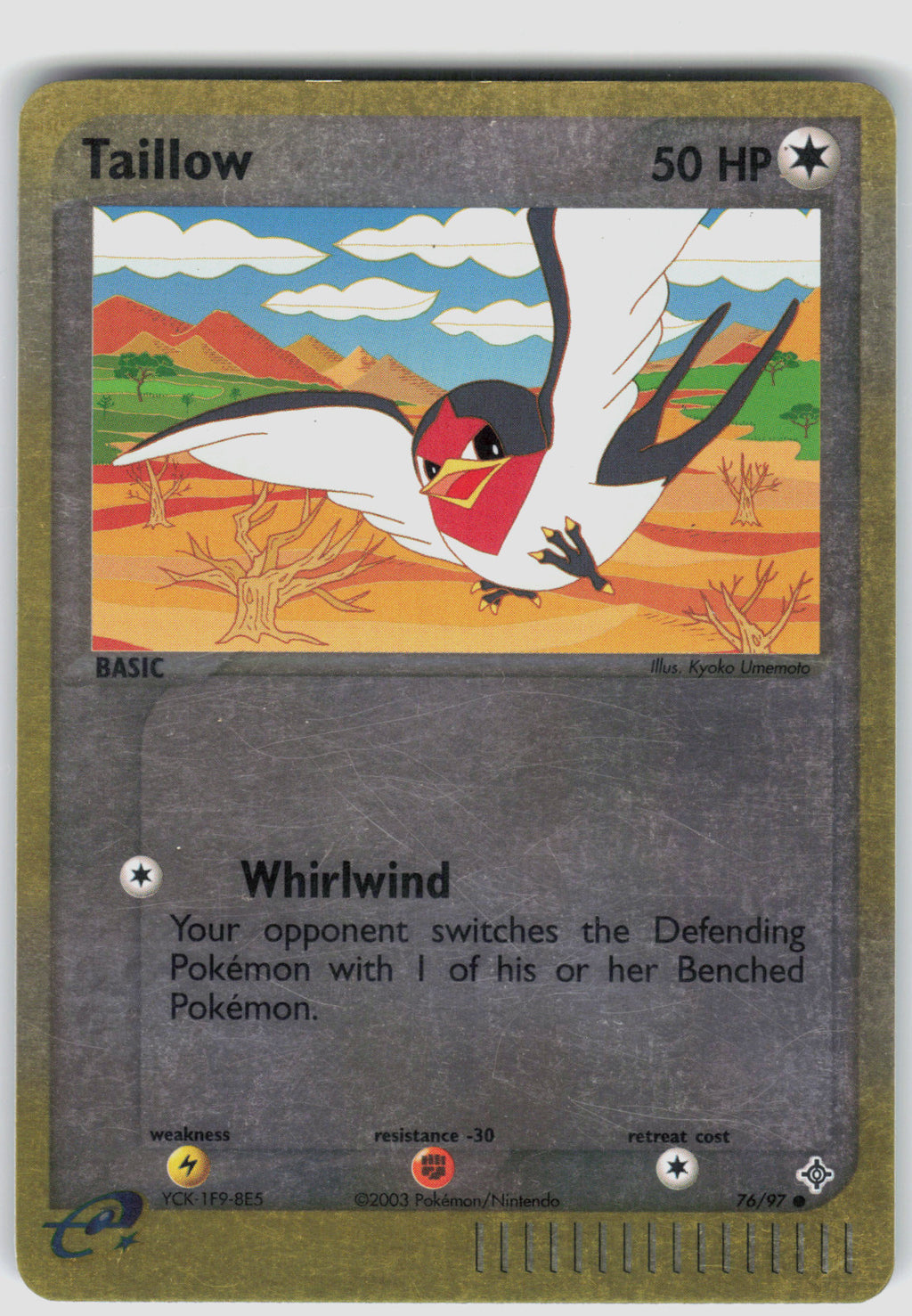 Taillow Reverse Holo Common EX Dragon 76/97 NM