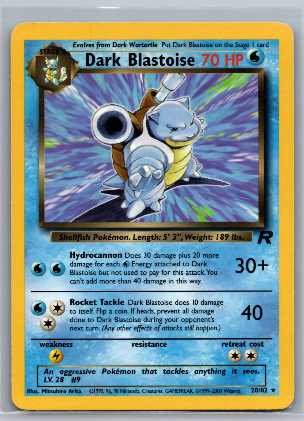 Dark Blastoise (20) Unlimited Rare Team Rocket 20/82 LP