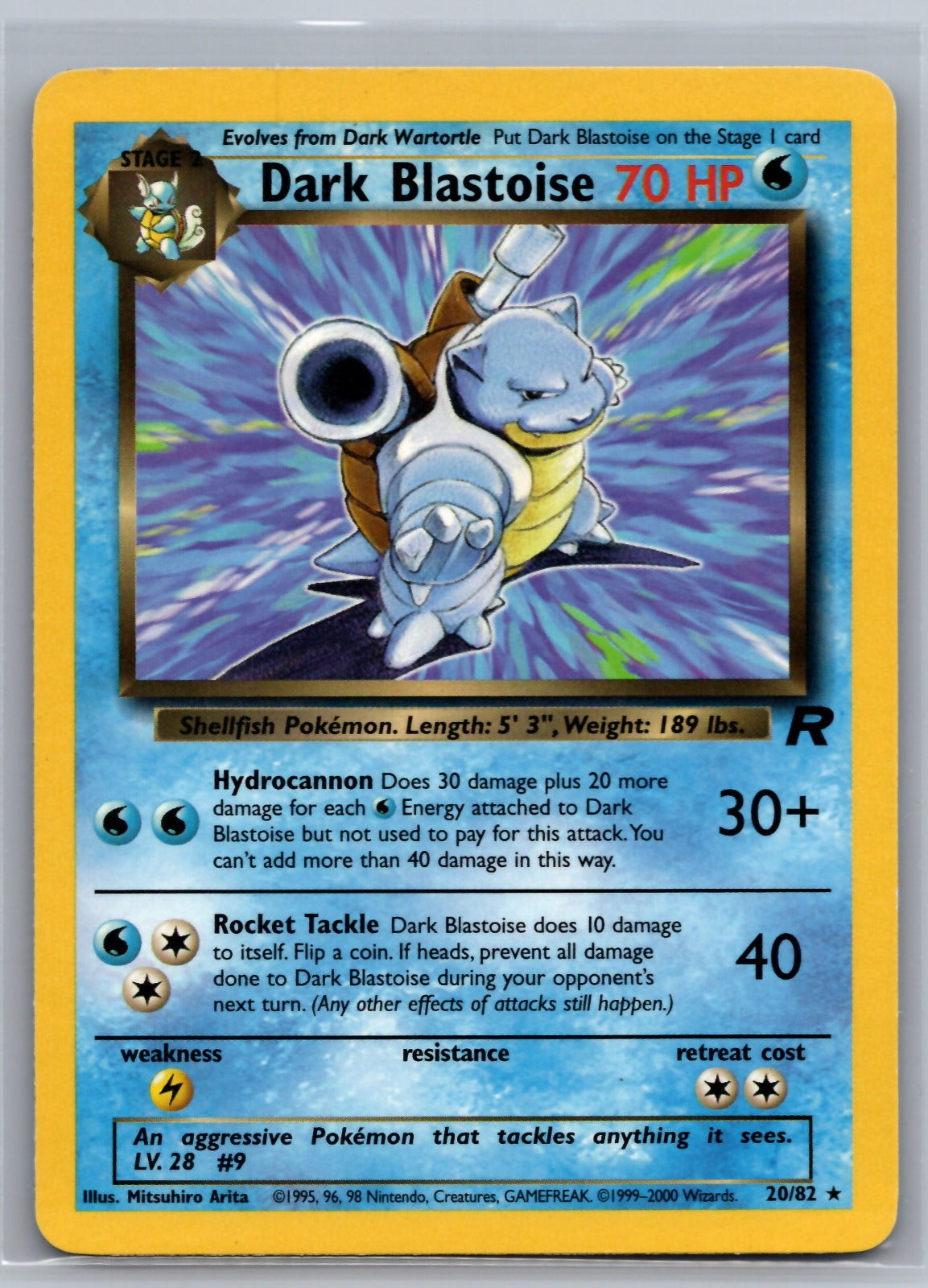 Dark Blastoise (20) Unlimited Rare Team Rocket 20/82 LP